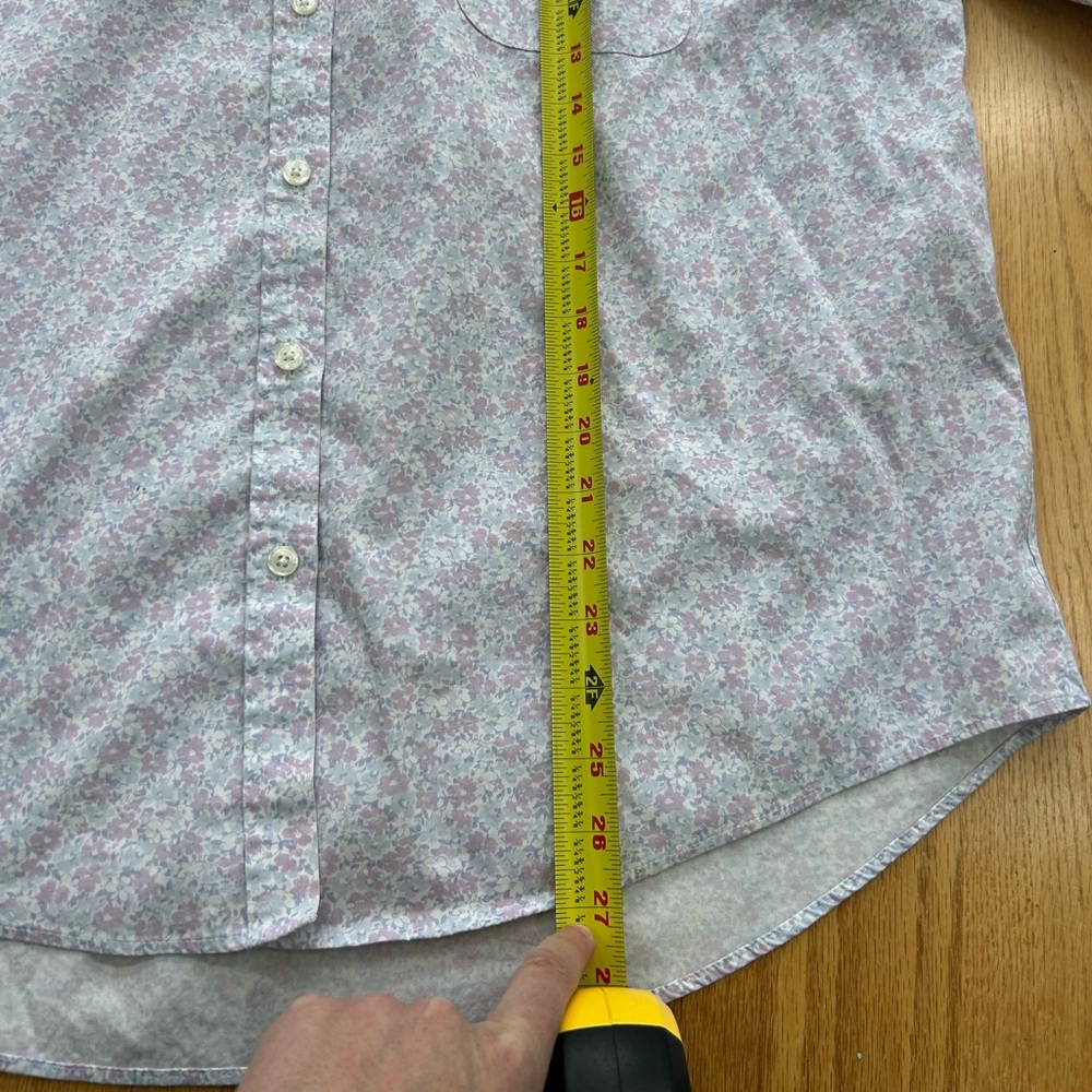 L.L. Bean Women's XL Wrinkle Resistant Cotton Button Down Shirt Floral Ditsy - Picture 9 of 9
